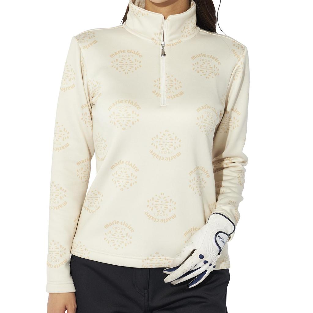 Marie Claire Mock Neck Half Zip Fleece Lining Women's 734536, Off-White
