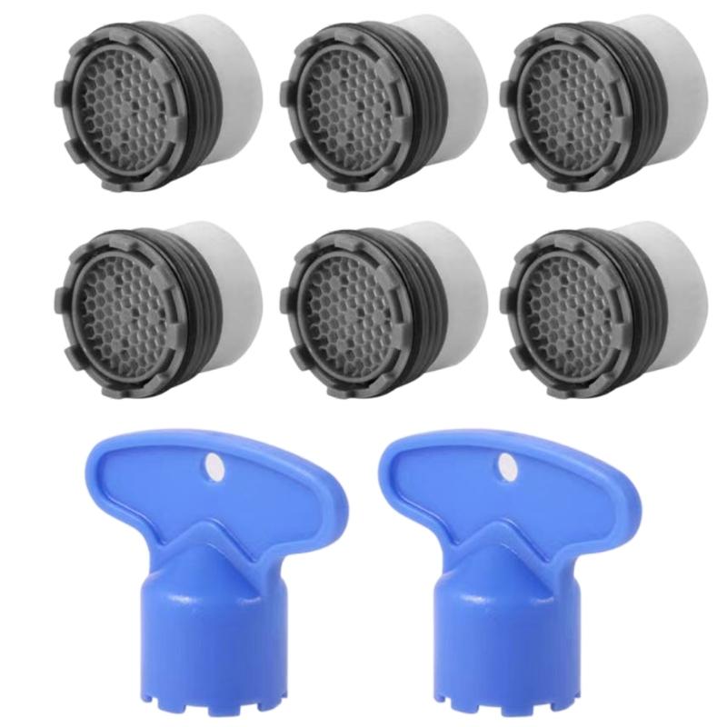 Aeratore per rubinetto di facile installazione con design in plastica resistente alla corrosione per aumentare la pressione dell'acqua e la filtrazione