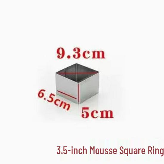 Stainless Steel Square Cake & Mousse Ring, 5cm High, DIY Tiramisu Mold