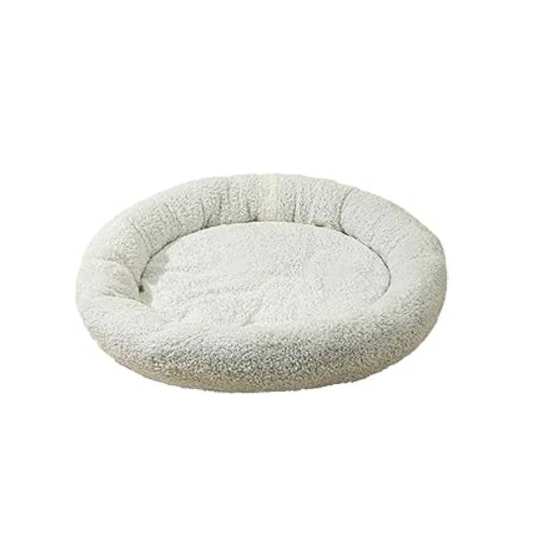 Cat Pet Supplies Dog Nest Round White Plush Wear Resistant Anti Minimalist Slip