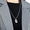 Lucky 7 Stainless Steel Unisex Necklace: Versatile Simple Harajuku Style, Titanium Chain, Fade-Resistant