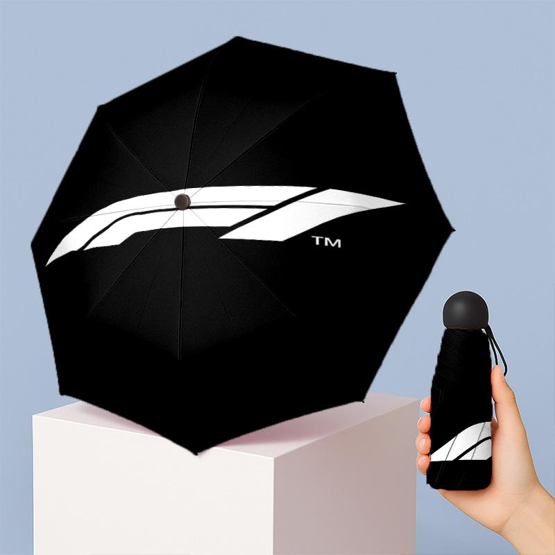 F1 Printed 5?Fold Mini Umbrella 8?Rib Windproof Compact Umbrella For Women Pocket Carry