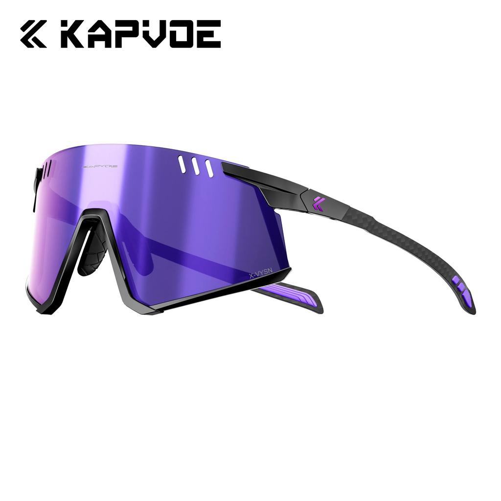 Kapvoe Real Carbon Fiber Sunglasses for Men Photochromic Glasses Ultralight Running Glasses Driving Golf Sports UV400 Women