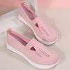 Síťovaná sportovní obuv Ženy Pletené mokasíny Hollow Out Design Platforma Tenisky Dámské Silná podrážka Slip-On Flats