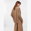 Qooth Sweater Women Winter Knitted Turtleneck Sweater Oversize Casual Soft Split Hem High Neck Long Sleeve Pullover Jumper QT2751