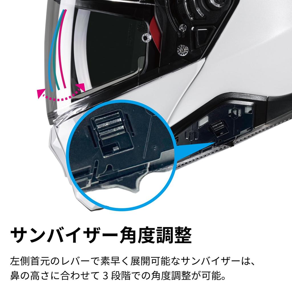 HJC HELMETS SMART HJC RPHA 91 Solid Motorcycle Helmet System with Flip-Up Sun Visor, Ventilation, and Built-in Intercom Compatible, HJH246 Pearl White