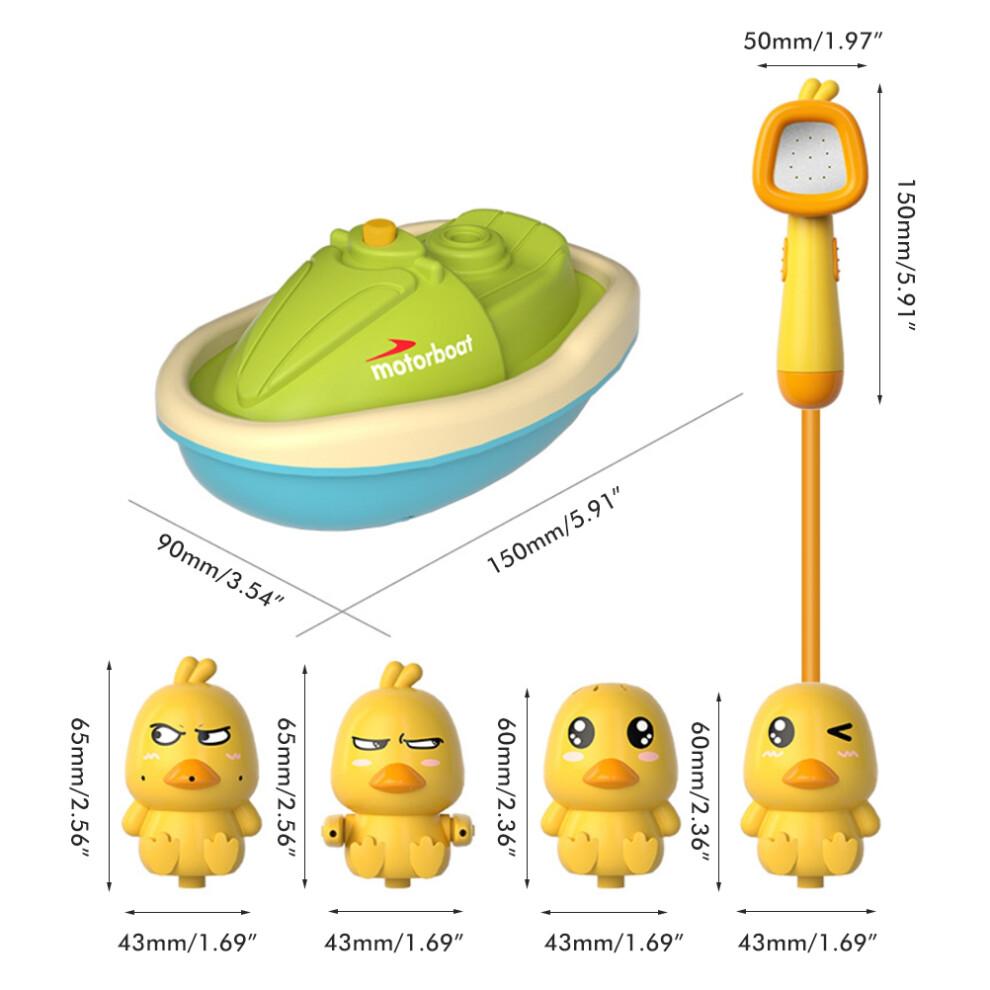 Cute Animal Bath Toy Set Waterproof Design Toddler Bathtub Suction Water Spinner Gear Educational Toy For Kids With Non Toxic ABS Material And