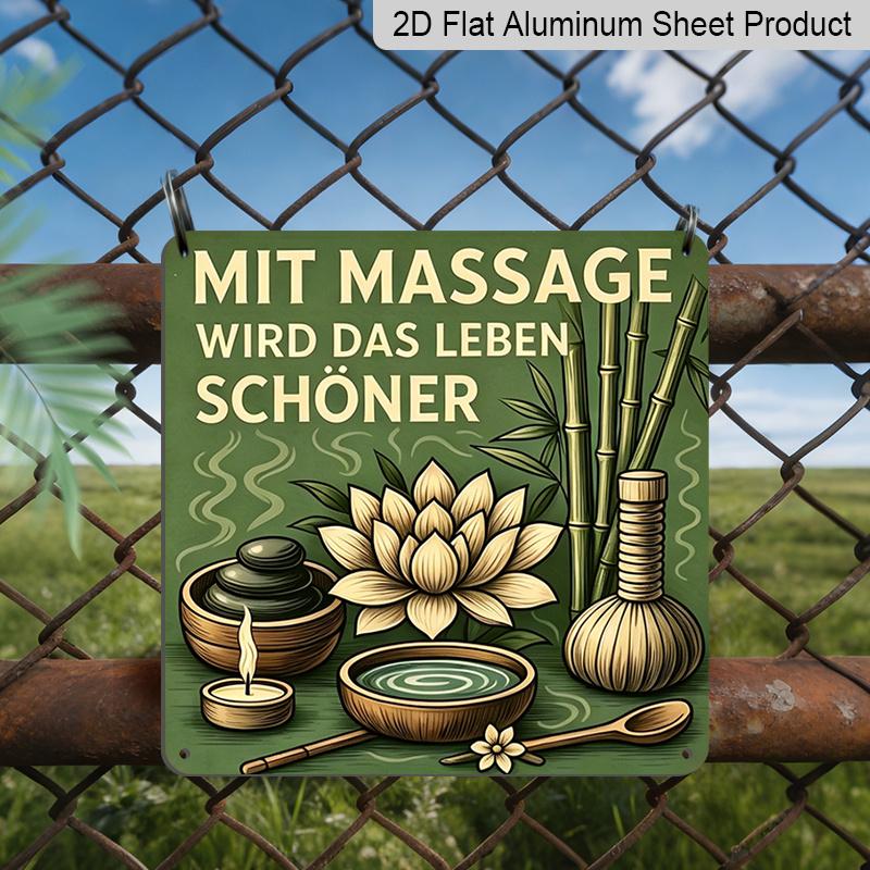 

2D Flat - 1pc, Decorative Plaque and Ornament, Spa Wellness Theme, Massage Life Quote Art, Decoration for SPA Centers, Bathrooms and Bedrooms, Gift 20*20cm