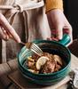 Nordic with Bowl Handle Creative Valve Table Bowl Baking Bowl Ceramic Personality Oven Special Baked Plate Rice Bowl | Bowls