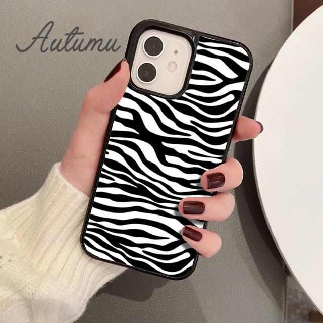 Zebra Drawing Animal Print Phone Case for iPhone 11 12 13 14 Pro Max Mini XR XS SE 2020 6S 7 8 Plus Samsung Galaxy S21 S22 Cover