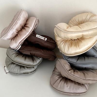 Spons Slaap Elastische Paardenstaart Houder Haar Scrunchies voor Vrouwen Haar Accessoires Meisjes Zacht Effen Satijn Gevuld Katoen Grote Banden