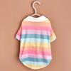 Sport Stripe Puppy Dog Polo Shirt Spring Autumn Pet Clothes for Small Dogs Schnauzer Maltese Bichon Pullovers Mascotas Clothing