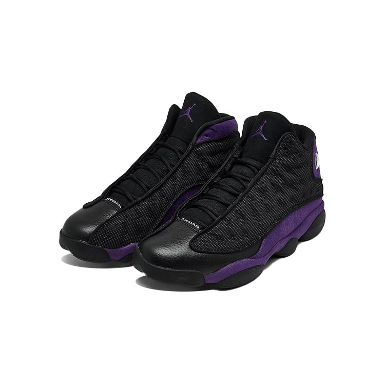 Air Jordan 13 Retro GS Court Purple Adidași pentru copii Negru Alb 884129-015