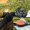 Captain Stag (CAPTAIN STAG) Outdoor Camping BBQ Gloves, Heat-Resistant and Flame-Retardant, with Silicone Grip and Strap, Black, UG-3312