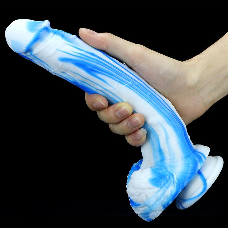 Female Mixed Color Liquid Silicone Simulation Penis Dildo Masturbation Device Anal Anal Plug Expansion Anal Big Penis