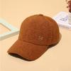 Women's baseball cap, student style, fleece-lined, thickened cap