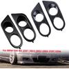 1 Pair For BMW E46 M3 2001 2002 2003 2004 2005 2006 Front Bumper Fog Light Cover Grill Frame Surrounds Air Duct Fog Lamp Hood a(Matte Black)