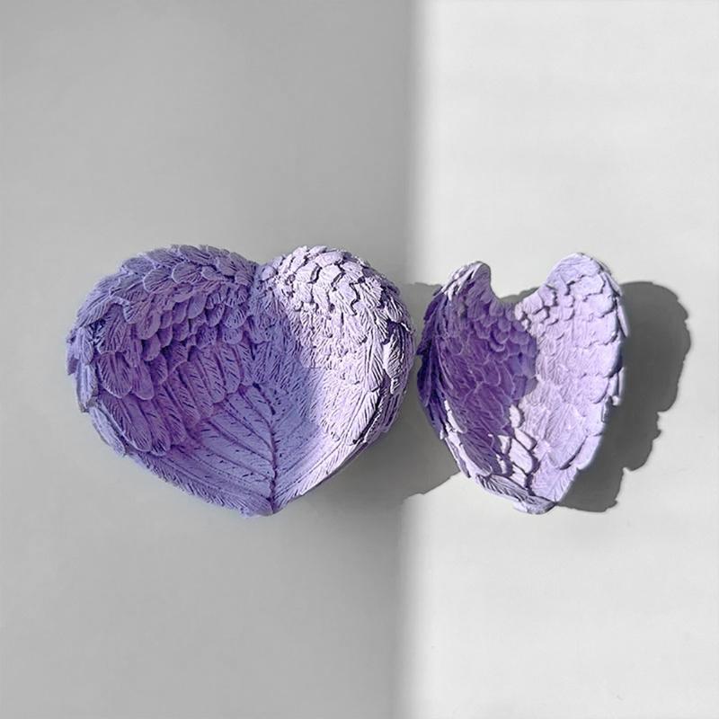 DIY Silicone Mold for Crafting Resin Mold for DIY Crafts Stunning Resin Heart Angel Wing Shaped Decoration Making Mould