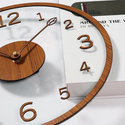 Minimalistische Japanische & Koreanische Leise Holzwanduhr - Kreatives DIY Zifferblatt für Wohnzimmer
