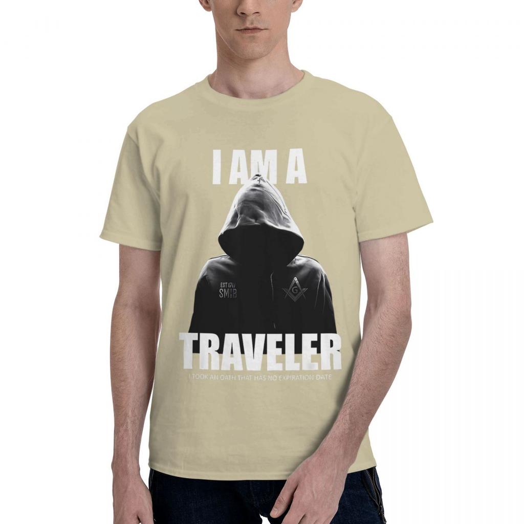 I Am A Traveler SMIB Freemason 100 Cotton Casual Breathable Confortable Kawaii Funny TShirt For Men Funny Gift