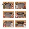 Holiday Snack Boxes 6Pcs Christmas Paper Gift Boxes Xmas Color Printed Foldable Cookie Treat Party Supplies Bakery Packaging for Desserts,