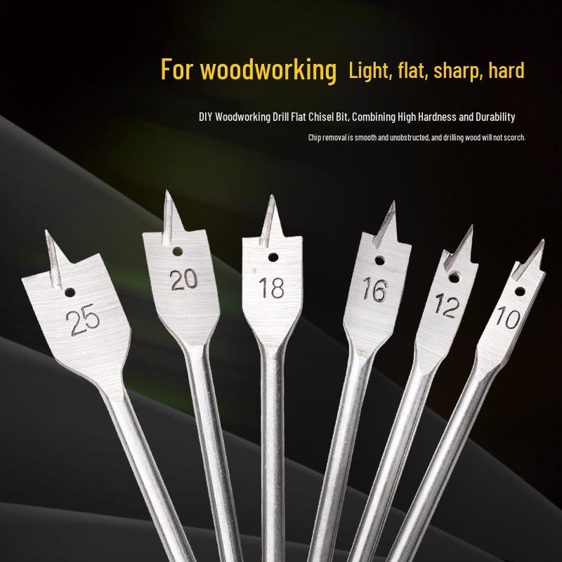 Flat Drill Bit for Woodworking: Hole Opener & Enlarger for Doors and Drawers