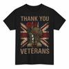 Thank You Veterans T-Shirt British Military Remembrance Union Jack Graphic Tee