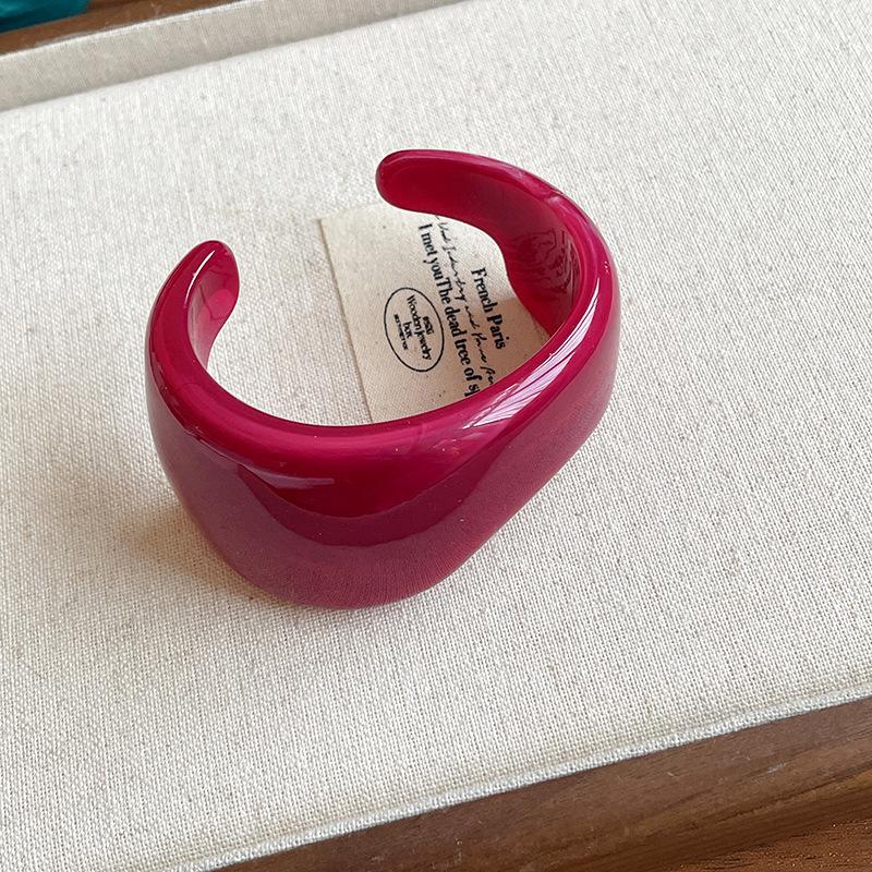 Dopamin Ombre Geometrischer Harzarmreif: High-End Europäischer & Amerikanischer Nischen-Modeschmuck