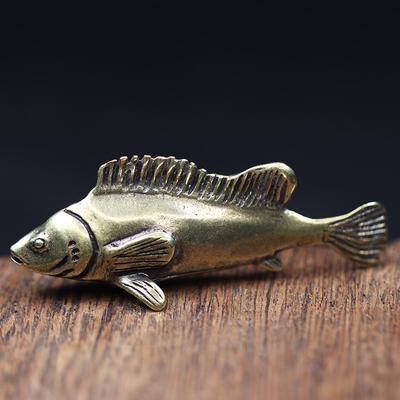 Retro Messing Ozean Fisch beobachten Fische Meer Tiere Modell Fischglas Dekoration Action Figuren Bildung Miniaturen