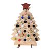 Yousheng Wooden Christmas Tree Wine Rack 24 Days Advent Calendar Wine Bottle Holder Adult Christmas Tree Countdown Decoration for Countertop Bar Decor