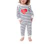 Snapless Romper A0CN4 12 Months 74cm [Petit Bateau] Off-White/Navy