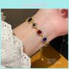 Vintage French Style Heart Shape Zircon Waterdrop Woman Bracelet With Elegant Finish For Gift Giving