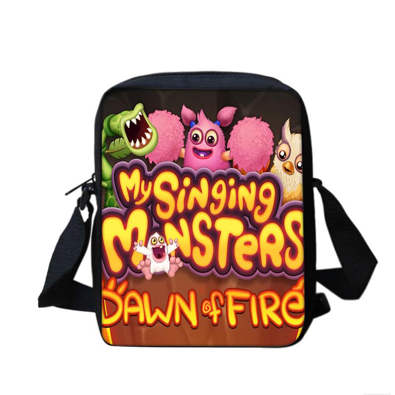 My Singing Monsters Bag Game Cartoon Print Large Capacity New Kindergarten Elementary School Boys and Girls