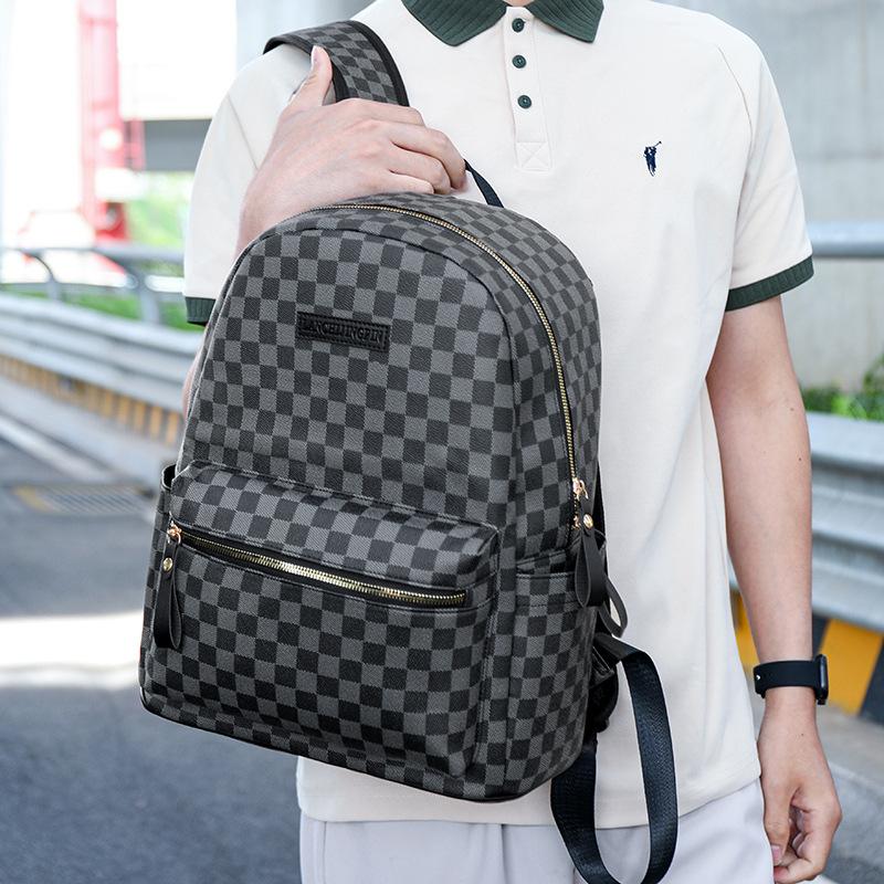 Women's backpack versatile presbyopia backpack PU backpack large capacity school bag couple backpack
