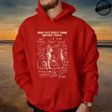 Funny Cat Physics Design Hoodies Math Science Humor Cat Print Sweatshirt Personalized Men Women Casual Streetwear Fashion Hoodie