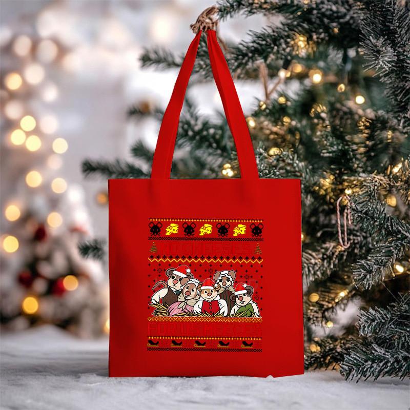Christmas Handbag Multifunctional Large Capacity Fashion Shoulder Bag Student Canvas Bag