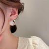 Pinkdudu Korean Circle Stud Earrings Gold Plated Minimalist Zinc Alloy Earrings Gift for Women PD2212