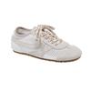 Leather German training shoes women's 2025 summer new mesh breathable retro casual sports shoes flat bottom low top board shoes women