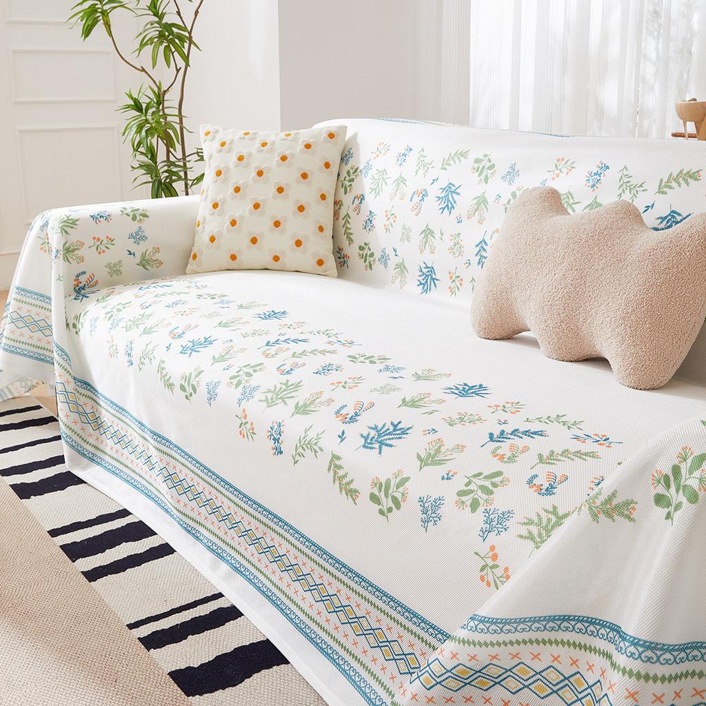 Sofa Cover Cloth Summer Sofa Slipcover All Wrapped Cover Cover Summer Sofa Cover Ice Silk Sofa Cushion Gauze Kerchief Cushion