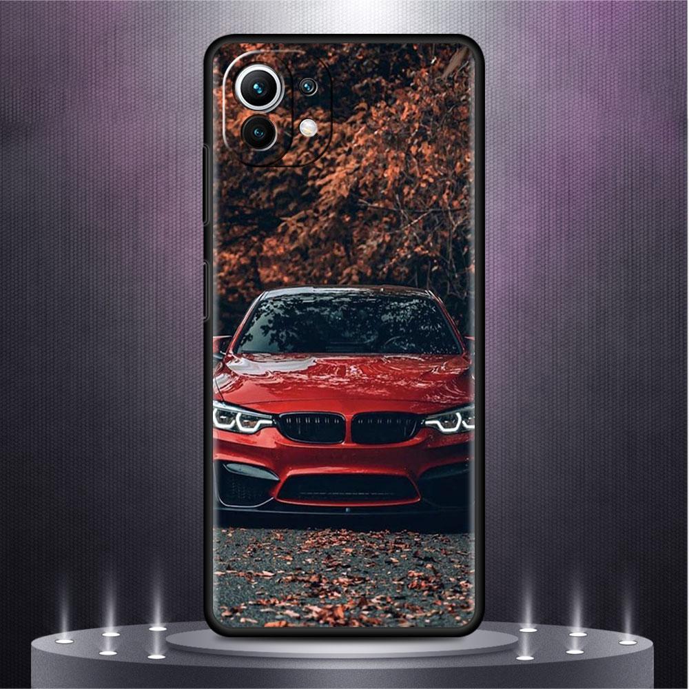 Blue Red Car Case For Xiaomi Mi Poco X3 NFC M4 M3 Pro F3 GT F1 11 Lite Note 10 11T 10T 9T Back Soft Phone Cover