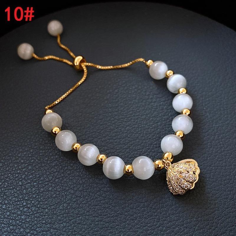 

Shell Bracelet - Fashionable and Luxurious Style, Elegant Hand Ring, Versatile Accessory Craftsmanship Cat s eye shell