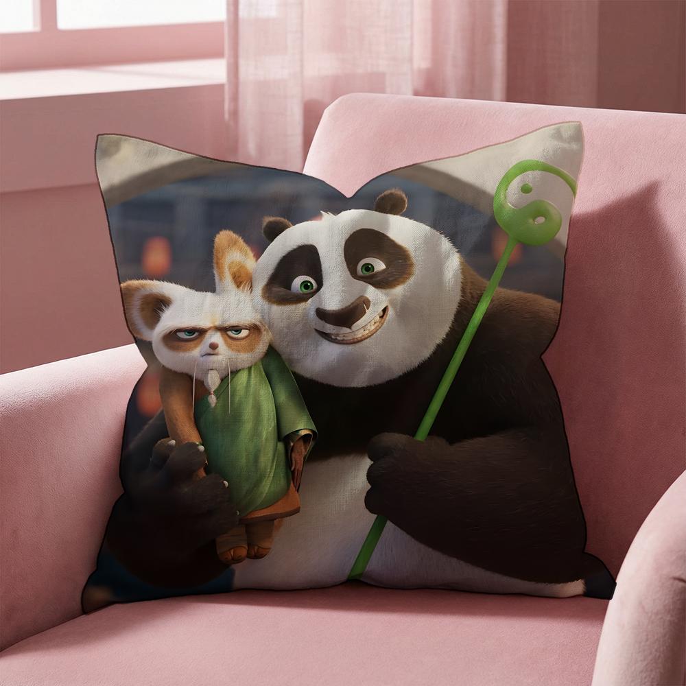Povlak na polštář Kung Fu Panda Víceúčelový povlak na polštář pro domácnost a auto - Oboustranný, Měkký a Odolný pro každodenní použití