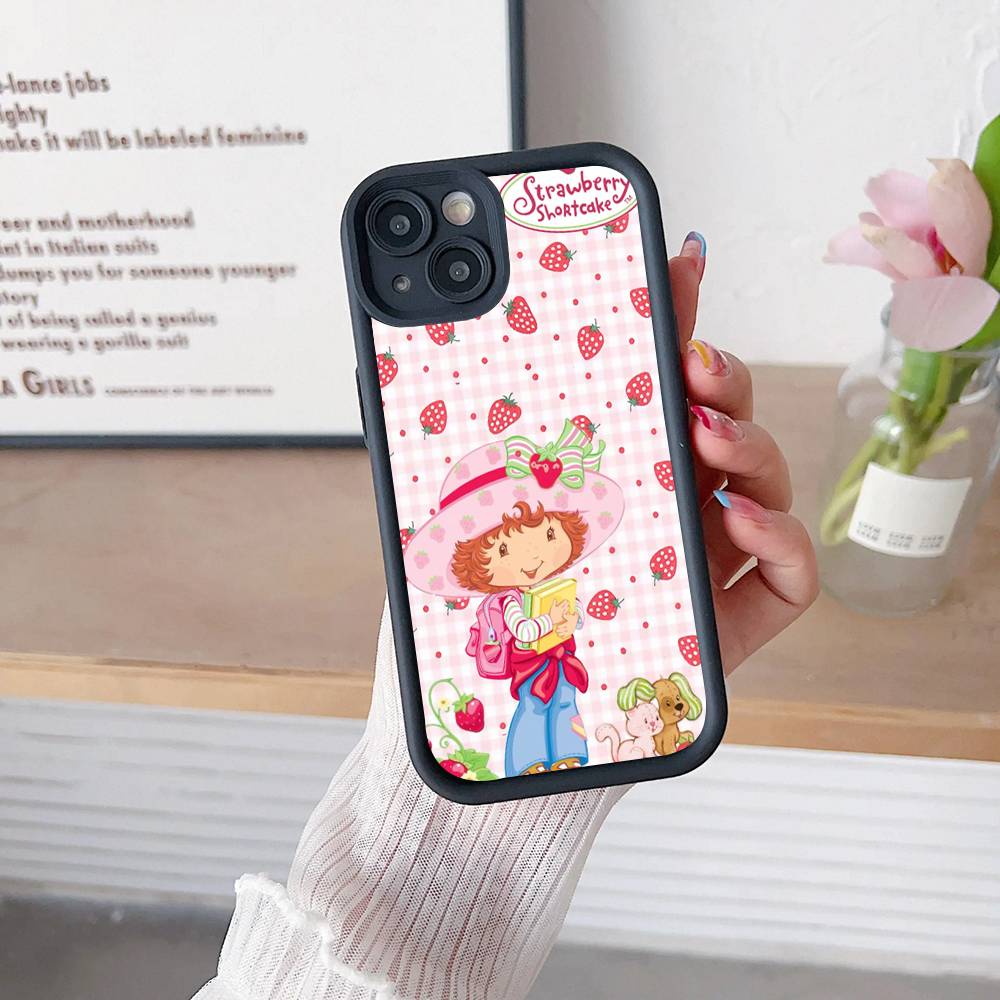 S-Strawberry-shortcake Girl Phone Case For IPhone 11 12 13 14 15 16 17 Pro Max Plus Shockproof Protecti Case