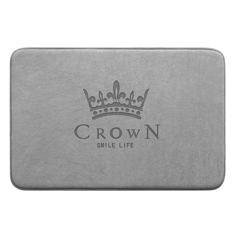 Bathroom Non-slip Mat Crown Print Toilet Absorbent Pedal Dirt Resistant Floor Mat Toilet Door Mat Quick Drying Carpet Mat