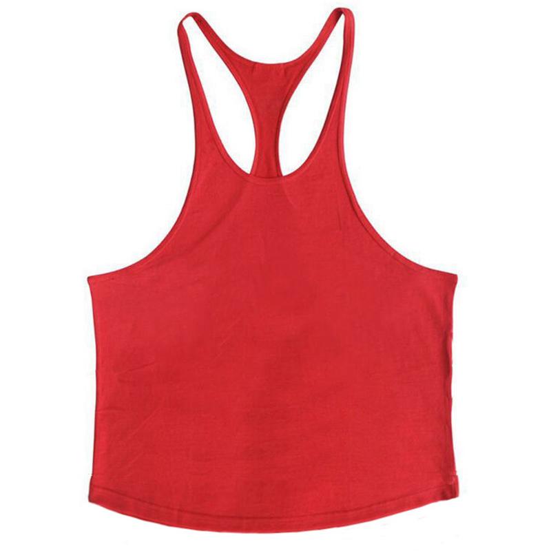 Muscleguys Men's Basic Solid Color Cotton Gym Tank Tops Sleeveless Y-Back Bodybuilding Vests Muscle Training Athletic Workout Undershirt