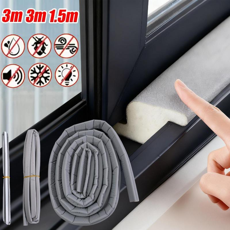 Z-shaped Sliding Window Sealing Strip Set Window Weather Stripping Home Windproof and Warm Tape Gap Filler Inserts Accessories