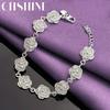 CHSHINE 925 Sterling Silver Rose Flower Chain Bracelet For Lovers Wedding Fashion Charm Jewelry