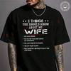 Moto Men's T-shirt Five Things You Should Know About My Wife Cotton T Shirt Short Sleeve Exquis