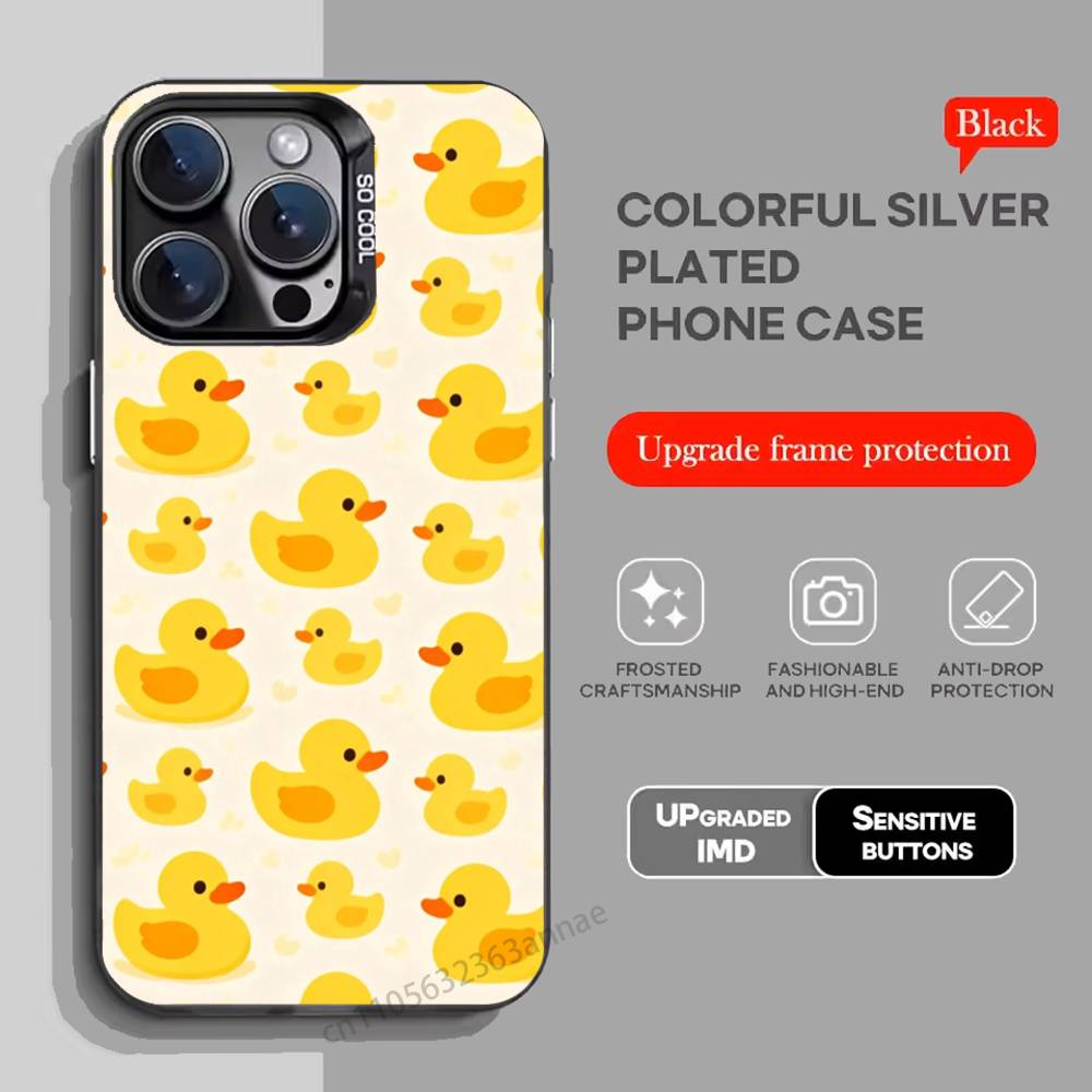 Yellow Duck Phone Case for iPhone 17 11 12 Pro Max Plus Mini Air SE 16e 14 15 16 13 Soft Shell