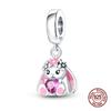 Charms Copper Pink Rabbit Pendants Charms Fit Original Charms Bracelets Necklace Beads Diy Jewerlry Accessories